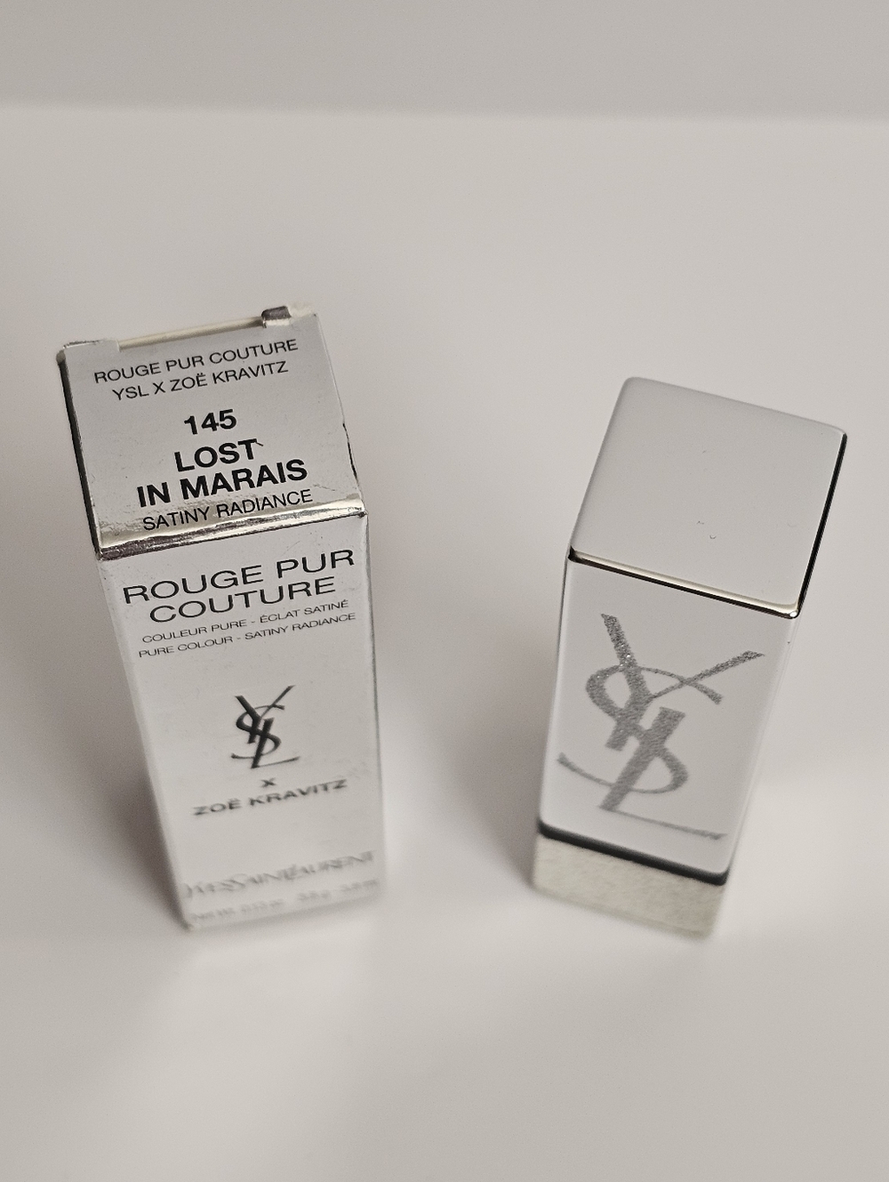 YSL Rouge Pur Couture Lipstick 145 Lost In Marais Zoe Kravitz 3.8g New RARE Red - Picture 4 of 6